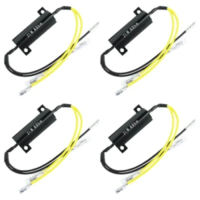 Immagine di EPLZON 21W 6Ohm moto LED Indicatore di direzione resistore Adattatore per resistenza carico Flash Fix Error (confezione da 4 pezzi)