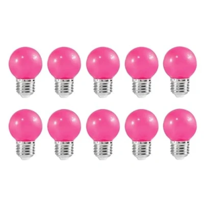 Immagine di ZFQ Lampadine Colorate 2 W E27 G45 LED Illuminazione per Matrimonio Halloween Natale Party Bar Rosa 10 pezzi