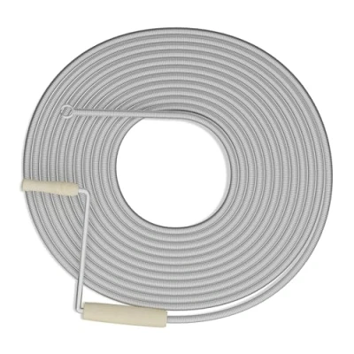Immagine di Relaxdays Sonda Sturatubi, 10 m, Spirale Sturalavandini Meccanica, Sondino per WC, Doccia, Vasca, in Acciaio, Argento
