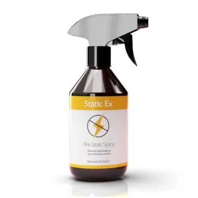 Immagine di Spray Antistatico per Vestiti 250ml Elimina Elettricità Statica su Tessuti, e Arredi Formula Delicata Inodore, Protegge Rinfresca i Tessuti Perfetto Uso Quotidiano
