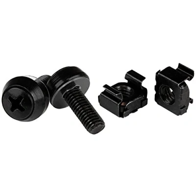 Immagine di StarTech.com Confezione da 50 viti di fissaggio e dadi ingabbiati per armadi server rack, M6 x 12mm