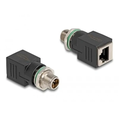Immagine di DeLOCK 60065 Adattatore per inversione del Genere dei Cavi M12 RJ 45 Nero