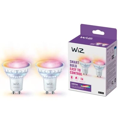 Immagine di WiZ 8720169076723 LED (monocolore) ERP F (A G) GU10 Riflettore 4.7 W Da bianco caldo a freddo, RGBW 2 pz.