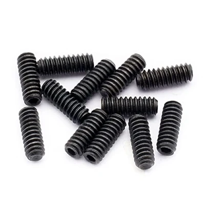 Immagine di Musiclily Pro #4 40X5/16&quot; Viti Altezza Selle in Acciaio per Ponte Chitarra Elettrica Strato e Tele American, Nero (Set di 12)