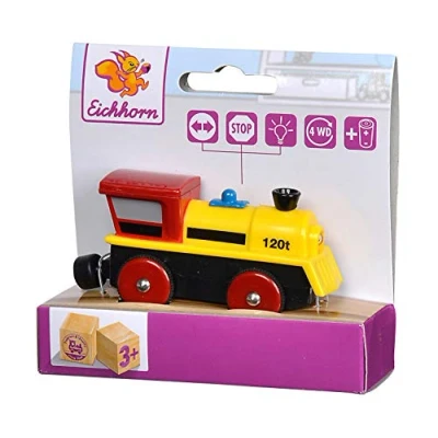 Immagine di Eichhorn 1885 100001301 Treno, locomotiva elettrica da 10,5 cm, con trazione integrale e quattro funzioni, batterie incluse 60 min di autonomia, multicolore
