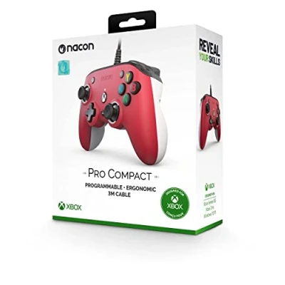 Immagine di NACON Pro Compact Controller Xbox Serie X Wired licenza ufficiale Microsoft, programmabile, ergonomico, 3D sound