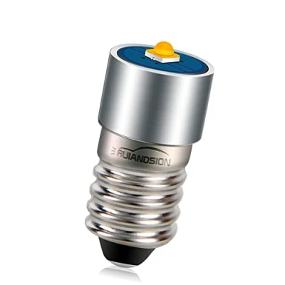 Immagine di Ruiandsion 1 lampadina LED E10 6 30 V 3 W 1SMD 3000 K bianco caldo di ricambio per fari, torce torce, non polarità
