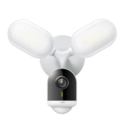 Immagine di TP Link Tapo Proiettore di sicurezza per esterni, telecamera WiFi, wireless, 2800 lm, ultra luminosa, 2K QHD, IP65, movimento a 270, visione notturna colori, rilevamento intelligente intelligenza