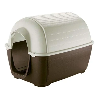 Immagine di Ferplast Cuccia da Esterno per Cani Kenny 05 Casetta in Resina Termoplastica Resistente Urti e Raggi UV, Sistema di Drenaggio, Griglia L&#039;Aerazione, Smontabile, 70 X 100,6 70,5 cm