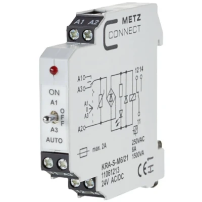 Immagine di Modulo daccoppiamento; 24, 24 V/AC, V/DC (max) 1 scambio Metz Connect 11061213 pz.