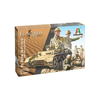 Immagine di Italeri 6593 Pz. Kpfw. IV F1/F2/G El Alamein, Scala 1:35, Model Kit, Modello in Plastica da Montare, Modellismo, Multicolore, IT6593