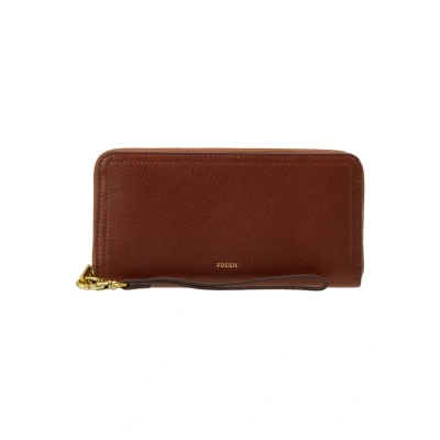 Immagine di Fossil Portafoglio da Donna Logan, Pochette con zip in PU e PVC Marrone 19,7 cm L x 1,9 10,2 H SL7831200