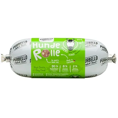 Immagine di PURBELLO Mulinello per cani con bete rossa e finchel, cibo monoproteico alto contenuto di carne, umido salsicce resistente al taglio senza cereali, 8 x 200 g