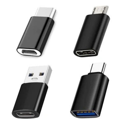 Immagine di NXPUXP Adattatore USB C(4 Pezzi),Adattatore C a 3.0 OTG,Adattatore Micro USB,Compatibile con Laptop,Cellulari,in Auto,Trasferimento Dati Per