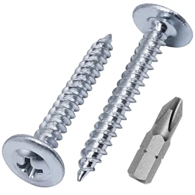 Immagine di Confezione da 400 viti in acciaio zincato, 4.0 x 30 mm, per legno, metallo, a testa tonda e larga modificata, autofilettanti (400, mm)