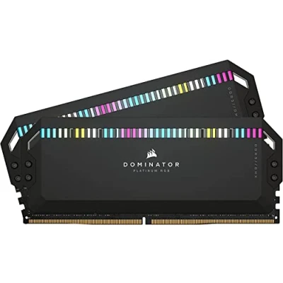 Immagine di CORSAIR DOMINATOR PLATINUM RGB DDR5 RAM 64GB (2x32GB) 6400MHz CL32 Intel XMP Compatibile iCUE Memoria per Computer Nero (CMT64GX5M2B6400C32)