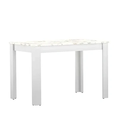 Immagine di TemaHome Nice Tavolo da Pranzo, Particle Board, Bianco (Marble), 110 x 70 73.4 cm