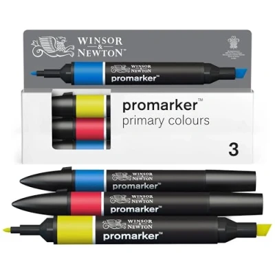 Immagine di Winsor &amp; Newton Set di 3 pennarelli Colori primari