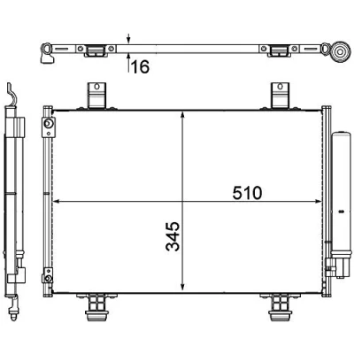 Immagine di MAHLE ORIGINAL AC 456 000P Condensatore con essiccatore 510 SUZUKI: SWIFT 3