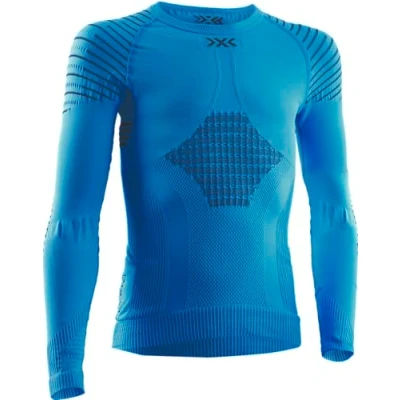 Immagine di X Bionic Invent 4.0 Round Neck Long Sleeves, Strato Base Camicia Funzionale Unisex bambini, Teal Blue/Anthracite, 8/9