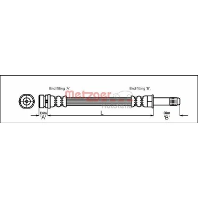 Immagine di METZGER 4114678 Tubi Freno 375 M10 x 1