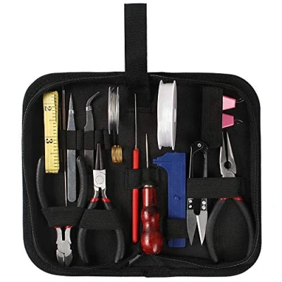 Immagine di Kit di Strumenti per la Creazione Gioielli, 22 Pcs Custodia Riparazione dei Gioielli con Pinze, Taglierine, Forbici, Set Creare i Fatti a Mano