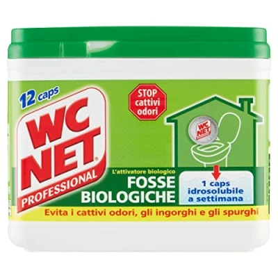 Immagine di Wc Net Professional Fosse Biologiche, Capsule Idrosolubili per WC, Scioglie gli Ingorghi, 12 Caps, 216 gr