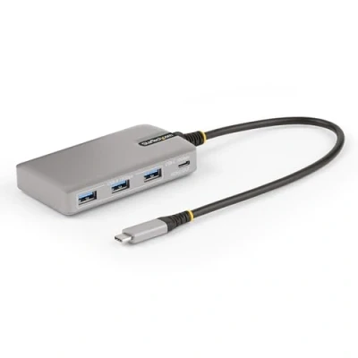 Immagine di StarTech.com hub USB C a 4 porte con uscita video DP Alt Mode 4K 60Hz 3x A, 1x Type C, 100W PD Pass Through, 3.2 10Gbps, cavo da 30cm, portatile (HB31C3A1CDPPD3)