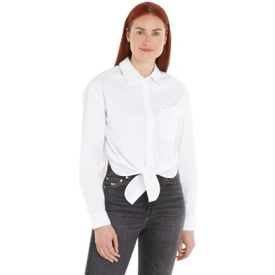 Immagine di Camicia manica lunga Tommy Hilfiger Front Tie Bianco IT 42