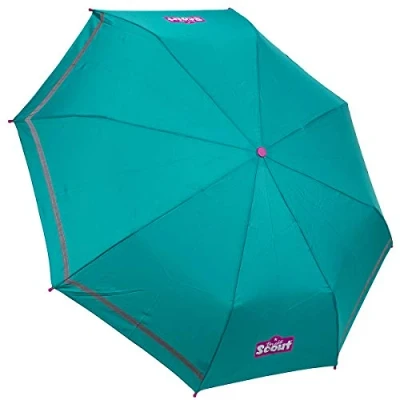 Immagine di Scout Ombrello tascabile per bambini, con strisce riflettenti, extra leggero, rosa scuro, 90 cm, A