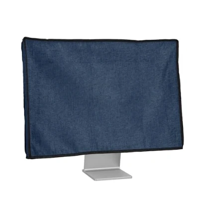 Immagine di kwmobile Custodia Protettiva Monitor PC Compatibile con 20 22&quot; Copri Computer Desktop Copertura Antipolvere Grigio Blu