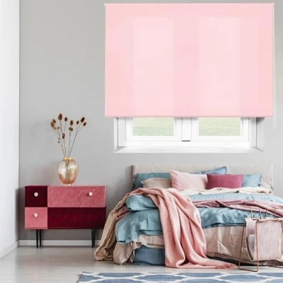 Immagine di Blindecor Ara Tenda a rullo traslucida tinta unita Rosa, 100 x 175 cm (Larghezza Altezza) Dimensioni del tessuto 97 170 per interne