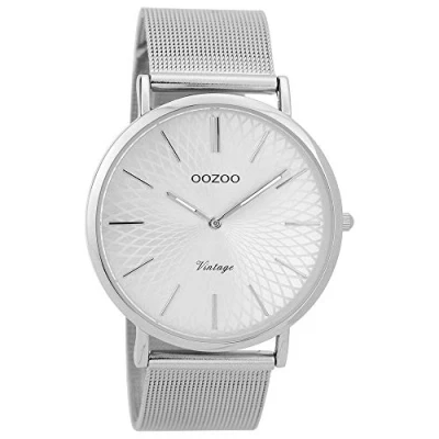 Immagine di Oozoo Silverkleurig orologio d&#039;epoca Colore argento C9340 grande, 40 mm