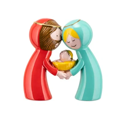 Immagine di Alessi AGJ01S2 Happy Eternity Baby Due Statuine in Porcellana Decorate a Mano, Multicolore