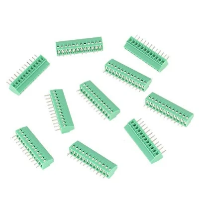 Immagine di Connettore universale a morsettiera vite 10 pz/set di 12 pin PCB verde Pitch da 2,54 mm