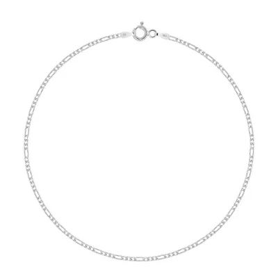 Immagine di Planetys Cavigliera Argento Sterling 925 Rodiato Modello Figaro Larghezza: 1.5 mm