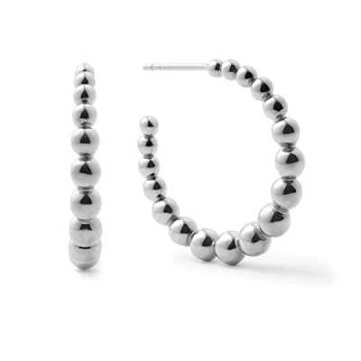 Immagine di Brandlinger ®, orecchini a cerchio in argento Sterling 925 placcato oro. e Argento, colore: