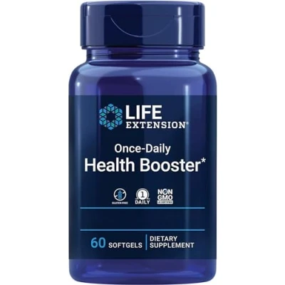 Immagine di Life Extension, Once Daily Health Booster (Multivitaminico), 60 Capsule molli, Testato in Laboratorio, Senza Glutine, Soia, Non OGM
