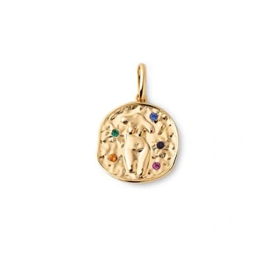 Immagine di SINGULARU Charm Organic Colors Zodiaco. Ciondolo in Ottone con Finitura Placcata Oro 18Kt. Combinabile Collana. Gioielli da Donna. Vergine