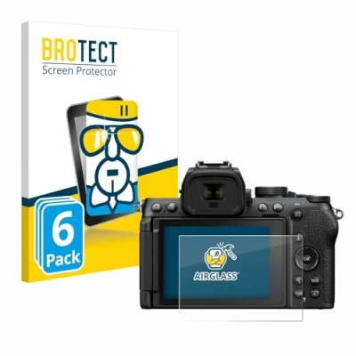 Immagine di brotect Pellicola Protettiva Vetro per Nikon Z50 II Protezione Schermo (6 Pezzi) [Durezza Estrema 9H, Chiaro]