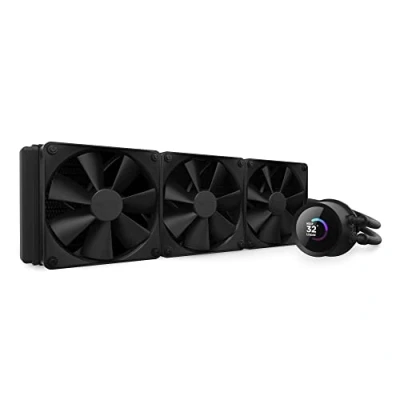 Immagine di NZXT Kraken 360 Dissipatore a liquido AIO per CPU 360mm Display LCD quadrato personalizzabile da 1.54&quot;&quot; immagini Pompa ad alte prestazioni 3 x ventole F120P Nero