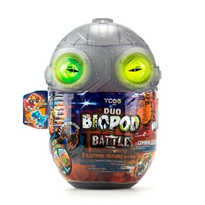 Immagine di Silervlit YCOO Biopod battle Confezione Singola Creatura dinosauro elettronica da costruire Effetti sonori e luminosi a LED 10 modelli collezionare Batterie incluse