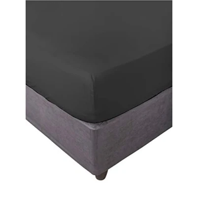 Immagine di Miracle Home 9.00884E+12 Lenzuolo con Angoli Elasticizzati, Morbido e Confortevole, 50% Cotone Poliestere, Nero. 135 x 200, Letto