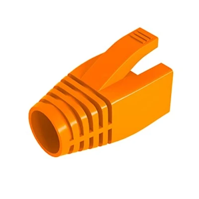 Immagine di VIVOCH 50 Pcs Cat6 Cat6A Cat7 Strain Relief Boot, RJ45 Plug Connector Cover Modular Network Cap Cable Boots, Orange