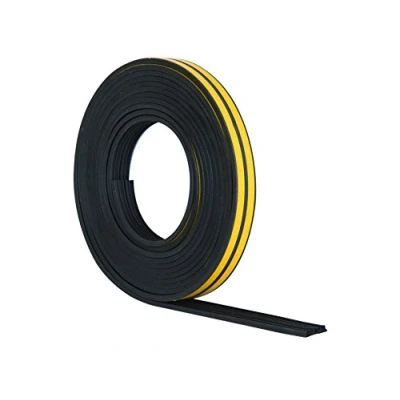 Immagine di Stormguard 05SR033010MBL, Guarnizione in gomma per porte, autoadesiva, 10 m, EPDM, profilo E, colore: Nero