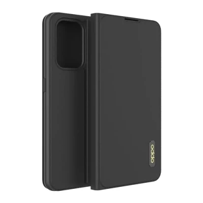 Immagine di OPPO Ufficiale A94 5G Custodia Portafoglio Flip Pelle PU e TPU Protettiva con Doppio Slot per Schede Nero