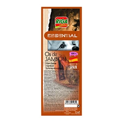 Immagine di Riga Essential, osso Os con prosciutto Delizie per cani Ricco di maiale e proteine Materie prime naturali, non trasformate 1