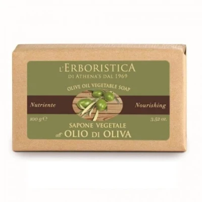 Immagine di L&#039;Erboristica Athena&#039;s Saponetta Vegetale all&#039;Olio di Oliva, Sapone Nutriente, 100 gr, Made in Italy