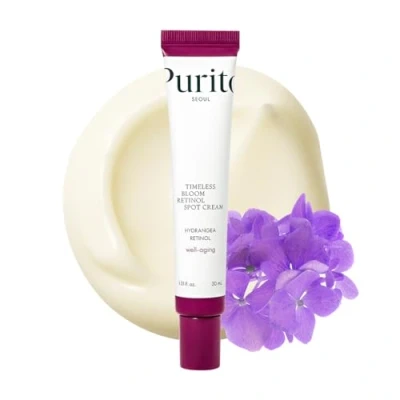 Immagine di PURITO SEOUL Timeless Bloom Retinol Spot Cream, Korean Jeju Hydrangea, per pelli sensibili, crema retinolo, riduzione del rumore, viso anti invecchiamento, K Beauty, 30 ml