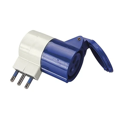 Immagine di POLY POOL PP0640S Adattatore CEE 3 Poli Spina Civile Standard Italiano Presa Industriale IEC309 Grande 16A IP20 con Made in Italy 1 PEZZO